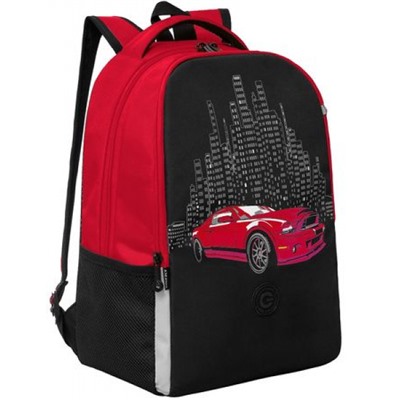 Рюкзак школьный RB-451-8/2 "Красное авто" черный - красный 29х38х16 см GRIZZLY