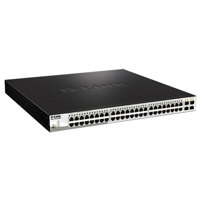 Коммутатор D-Link DGS-1210-52MPP/E2A (L2) 48x1Гбит/с 4SFP 48PoE 740W управляемый