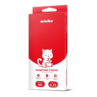 Защитное стекло Miuko для  iPhone 15 Pro, Full Screen, полный клей