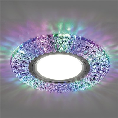 Светильник с LED подсветкой CD940, 15LED*2835SMD, RGB, MR16, 50W, G5.3, цвет прозрачный, d=60мм   43