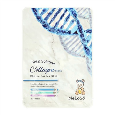 MeLoSo Тканевая маска для лица с коллагеном / Total Solution Collagen Mask, 25 г