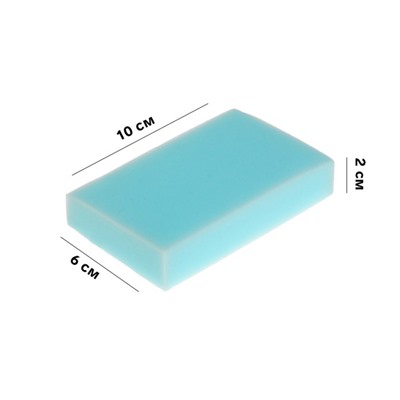 Губка для ухода за автомобилем TORSO, 10×6×2 см, голубая