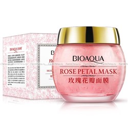 Ночная маска для лица BioAqua с лепестками роз