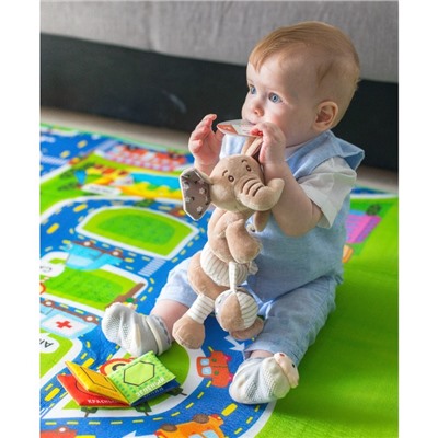 Игровой коврик для детей на фольгированной основе «Веселые дороги», размер 180х150x0,5 см, Крошка Я