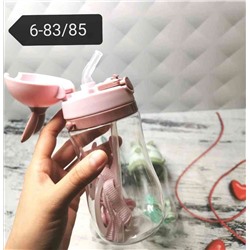 Бутылочка детская с трубочкой 400мл пластик