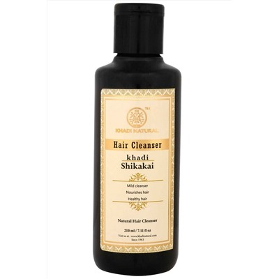 Шампунь Шикакай Кхади оживляющий для всех типов волос Shikakai Hair Cleanser Khadi 210 мл.