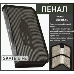 Пенал 1 секция SKATE LIFE 190х115 мм