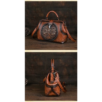 Рельефная Дамская  сумка в стиле ретро, карман с зажимом, ручная роспись, высокое качество, изысканный дизайн💞