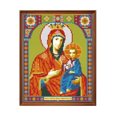 Картина стразами (набор) «Икона Иверская Богородица» АЖ-2010