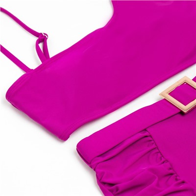 Купальник женский раздельный MINAKU с ремешком цвет фиолетовый, размер 42