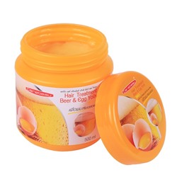 Восстанавливающая маска для волос ПИВО И ЯИЧНЫЙ ЖЕЛТОК Carebeau Hair Treatment Papaya & Egg Yolk, 500 мл. Таиланд