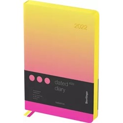 Ежедневник датированный на 2022 год, Radiance, А5, 184 листа, розовый/желтый