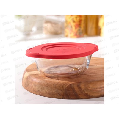 Посуда для СВЧ круглая с пластиковой крышкой 2л 59001 *4