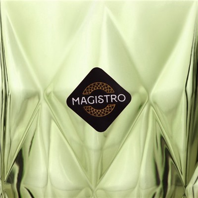 Стакан стеклянный Magistro «Круиз», 240 мл, цвет зелёный