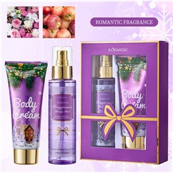 Подарочный набор парфюмированный спрей + лосьон для тела Kormesic ROMANTIC Fragrance, 120 мл. + 100 гр.