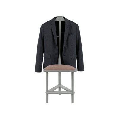 Вешалка костюмная с сиденьем В 26Н, 410х360х1050, серый
