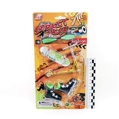 Finger набор Street Sesh (самокат+ролики+2скейта)(№012) в ассортименте
