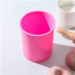 Форма для выпечки «Кулич», силикон, 10,6×12,1 см, внутренний d=9,6 см, цвет розовый