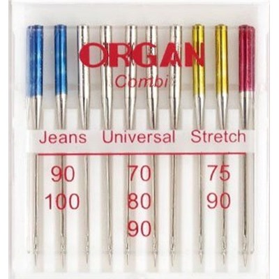 Иглы Organ COMBI дляБШМ(дж/ун/стр)№ 100, уп. 10 шт