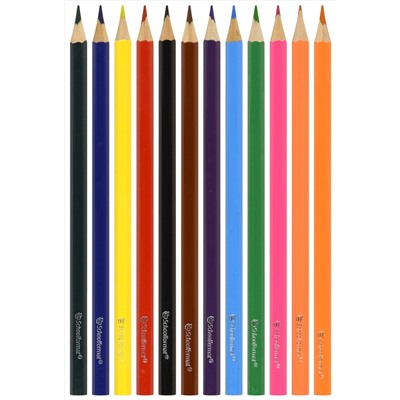 Набор цветных карандашей 12 цветов. ПУШИСТЫЕ КОТЯТА ,  шестигранные