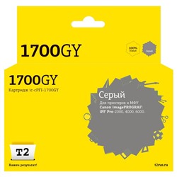 Струйный картридж Т2 IC-CPFI-1700GY для Canon imagePROGRAF iPF-PRO-2000/4000/6000 (700мл.),   105359