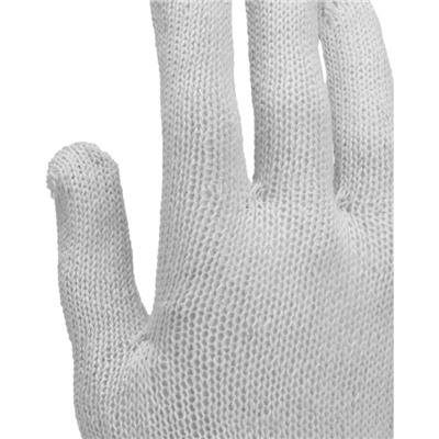 Перчатки, х/б, вязка класс 7, с ПВХ точками, белые, набор (5 шт.)