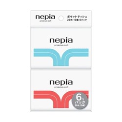 "NEPIA" "Premium Soft" Бумажные двухслойные носовые платки 10 шт./уп. (упаковка 6 шт.)