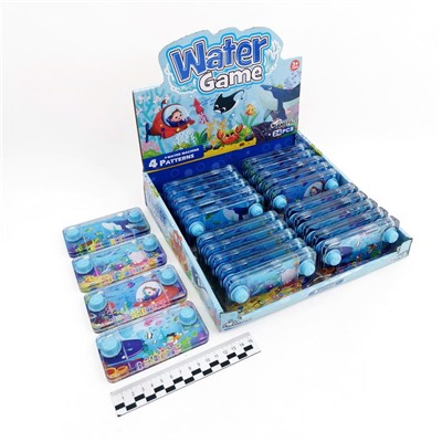 Водная с кольцами Water Game 11,5*6см 2кнопки Подводный мир 4вида (№399-2)(24шт в коробке)