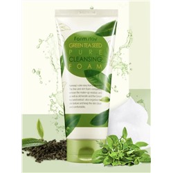 FARMSTAY - ПЕНКА ДЛЯ ЛИЦА ОЧИЩАЮЩАЯ С ЭКСТРАКТОМ СЕМЯН ЗЕЛЕНОГО ЧАЯ GREEN TEA SEED PURE CLEANSING FOAM, 180 ML