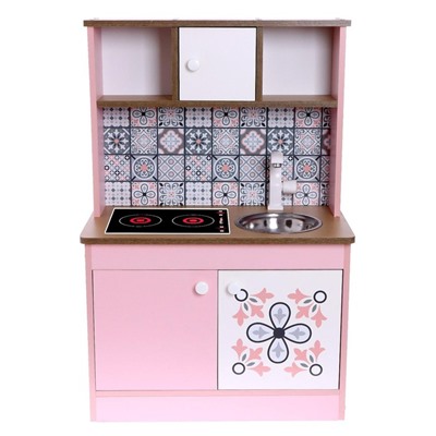 Игровая мебель «Детская кухня «Розовая плитка»