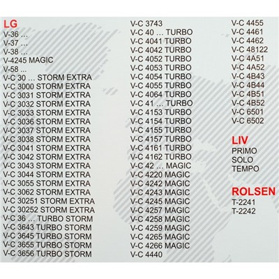 Пылесборник синтетический Ozone micron M-08, 5 шт (LG TB-36)