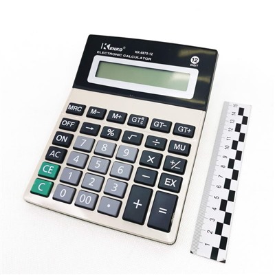Калькулятор настольный 12 разр. KK-8875-12 (141*186mm) работает от R6/AA
