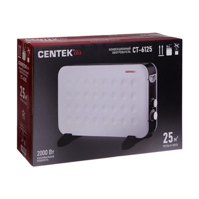 Обогреватель Centek CT-6125, конвекторный, 2000 Вт, 25 м², 3 режима