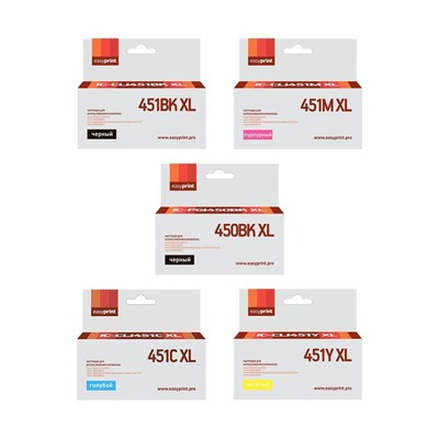 Комплект струйных картриджей EasyPrint IC-CLI451XL_SET (PGI-450BK XL;CLI-451 XL) для Canon,   105358