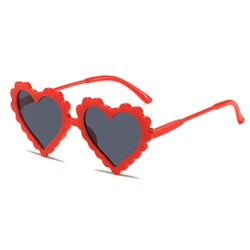 Солнцезащитные детские очки сердце красный