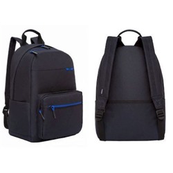 Рюкзак молодежный RQL-118-31/4 черный - синий 28х41х18 см GRIZZLY