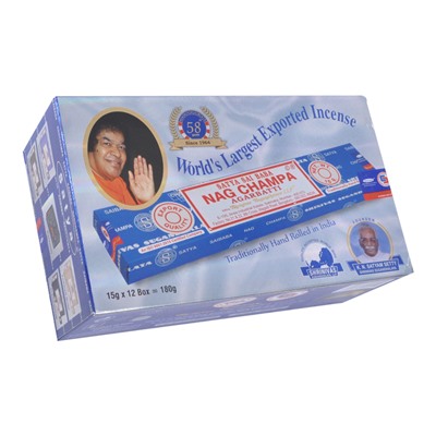 Satya-15-BL Блок благовоний Nagchampa (Нагчампа) 12 упаковок по 15 грамм