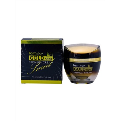 FARMSTAY - КРЕМ ДЛЯ ЛИЦА С ЗОЛОТОМ И МУЦИНОМ УЛИТКИ GOLD SNAIL PREMIUM CREAM, 50 ML