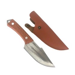 Нож стальной деревянная рукоятка в чехле 21 см.1 шт.