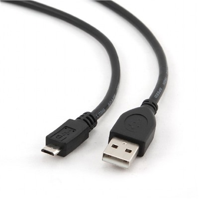 Кабель Cablexpert, microUSB - USB, 1 А, 3 м, чёрный,