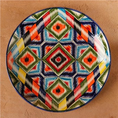 Ляган Риштанская Керамика "Атлас", 31 см, разноцветный