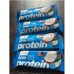 Фруктовый батончик Click с протеином, Кокос в молочном шоколаде, 40 г