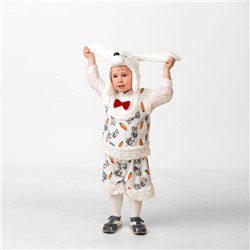 Карнавальный костюм «Зайчонок Плутишка», маска, жилет, шорты, размер 26, рост 104 см