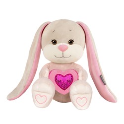 Мягкая игрушка «Зайка с розовым сердцем», 25 см