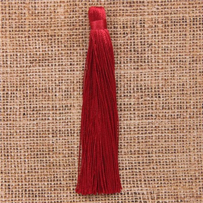 KIS001-06 Кисточка из ниток 12см, цвет Бордовый