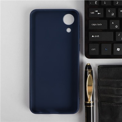 Чехол PERO, для телефона Samsung A03 Core, силиконовый, синий