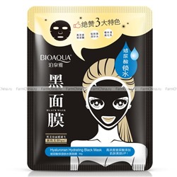 Тканевая маска BioAqua с бамбуковым углем и гиалуроновой кислотой Hyaluronan Hydrating Black Mask