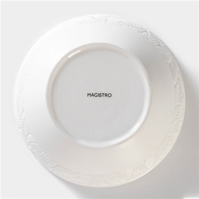 Салатник фарфоровый Magistro Сrotone, 1,4 л, 20×9 см, цвет белый