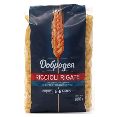 Макаронные изделия "Добродея" Riccioli Rigate 900 г