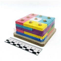 Д.К. Сортер Тетрис-куб. Логическая игрушка 10,5*10,5*5см (№H146)